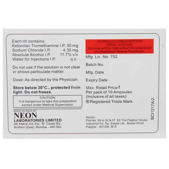 uket 30mg/ml injection